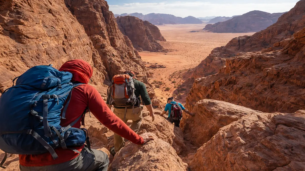 Hiking in Wadi Rum